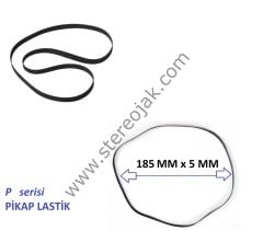 185 mm çap pikap lastiği. En:5mm PİKAP LASTİK 1.SINIF ÜRÜN