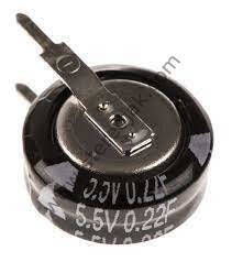 5.5V   0.22F      Panasonic 0.22F Supercapacitor EDLC -20 → +80% Tolerance SD Series 5.5V dc