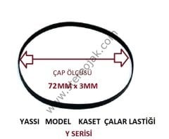 Y SERİSİ 72 x 3MM ( 72MM ENLİ LASTİK ) ( İKİYE KATLI 114MM )