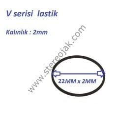 VİDEO LASTİK 22 MM X 2MM X 2MM