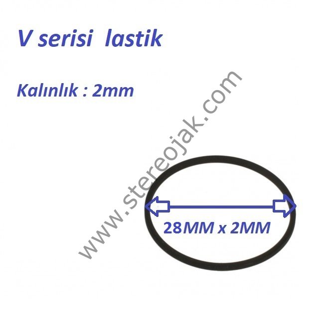 VİDEO LASTİK 28 MM X 2MM X 2MM