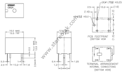 OMRON G8QN  12v    5 bacak role