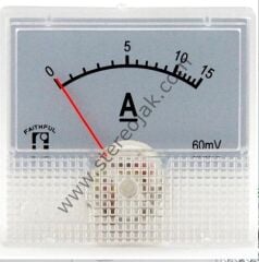 0-15A DC Analog Gösterge 45x48mm , İbreli Ampermetre
