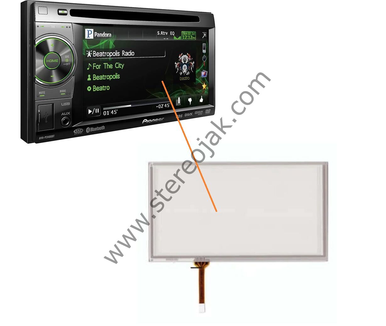 AVH-P2400BT   AVH-2450BT    TOUCH PANEL