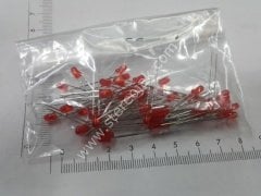 3mm diffuse koyu kırmızı led 50 Li paket