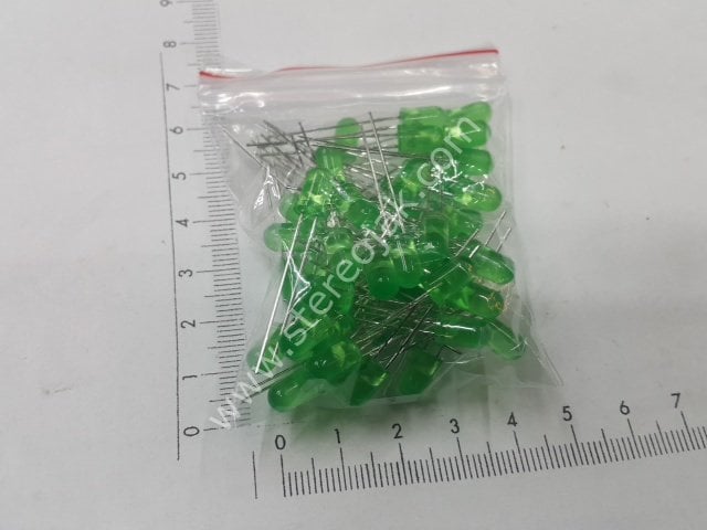 5mm diffuse koyu yeşil  led 50 Li paket