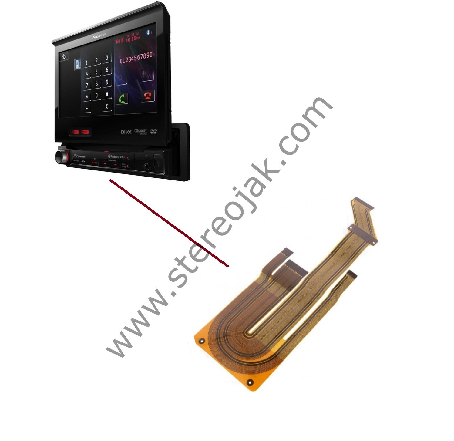 Pioneer AVH-6300BT   İndash İç Ekran Filmi