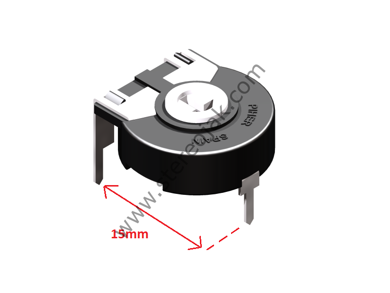 10K , 5 Kademeli , Oval Yuvalı , 15mm Bacak Aralığı , %20 , PIHER TRİMPOT , Made in Spain (1.Sınıf )