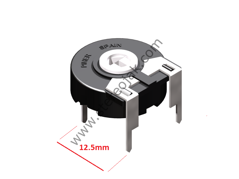 10K , Oval Yuvalı , 12.5mm Bacak Aralığı , %20 , PIHER TRİMPOT , Made in Spain (1.Sınıf )