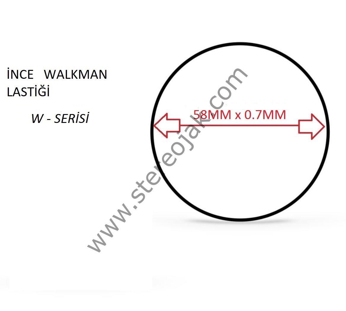 Walkman lastiği  58 mm x 0.7 mm