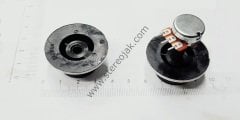 Parlak Metalik , Taiwan , Numaralı ve Ok Modelli Potansiyometre Düğmesi , Genişlik 37mm Pot Başlığı , Yükseklik 15mm ( 6mm Pot Başlıklarına Uygundur ) ---- ( Modeli Seçenekler Kısmından Seçiniz )
