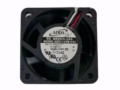 AD0412MB-C53   4x4x2cm dc12v 0.13amp  3 kablo  çift rulman yataklı fan