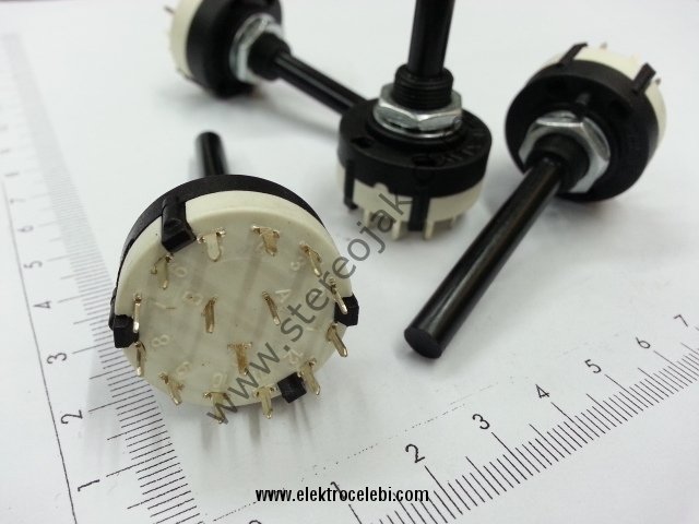 Orta bacak  3 lu Komütatör , Uzun Ömürlü , Rotary Switch 4 kontaklı , Komitatör , Ayarlanabilir Potans Anahtar , Çevirmeli Kademe Potansı (SEÇENEKLER KISMINDAN KONUM ADEDİNİ SEÇİNİZ)