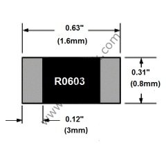 560R %5 603 1/10W SMD Direnç (25 Adetlik Paket)