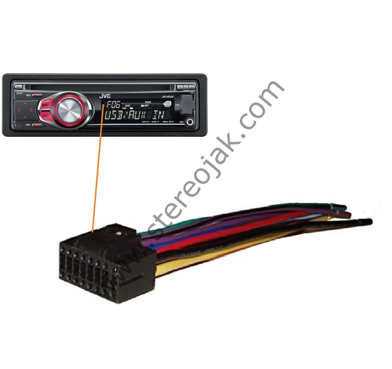 Jvc • KD-R506   OTO TEYP SOKETİ