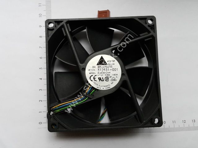 Dc brushless hp p/n 372651-001.  Aub0912vh. Dc12v 0.60a. Delta electronics 9x9x2.5cm 4 kablolu rulmanlı fan