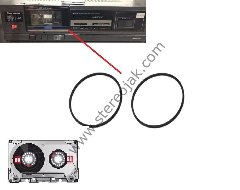 DC-111Z  PIONEER    TEK KASET ÇALAR   LASTİK SETİ