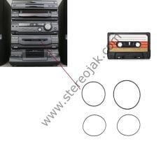 Sony LBT-XB60   XB50  XB44  XB33     Uyumlu  Çift  Kasetli  Bölüm    Lastik  Seti