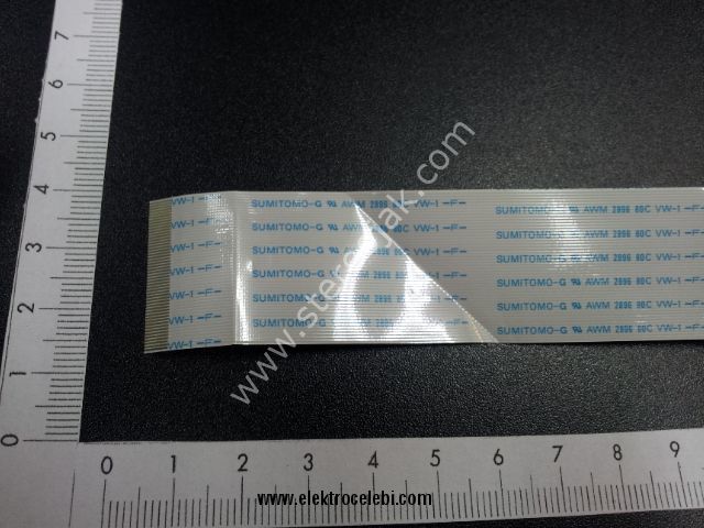 ASUS marka (10.1'' Model: Memopad K001) tableti için FLAT BEYAZ ŞERİT KABLO   boy  8cm    pin sayısı:    ASUS 30 pin ucların Eni:   1.55mm uclar:  Ters  düz