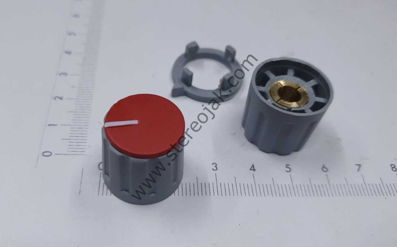 20MM  GRİ GÖVDE ÜSTTEN VİDALI POT DÜĞMESİ