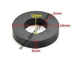 ( A-1) 18mm X 12mm X 3mm X 6mm Teyp Makara Lastiği , Kasnak Lastiği ( A-1 Model )