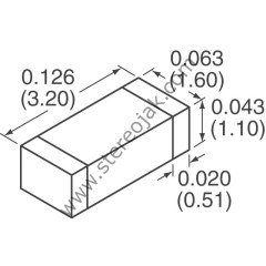 51R %5 1206 1/4W SMD Direnç (25 Adetlik Paket)