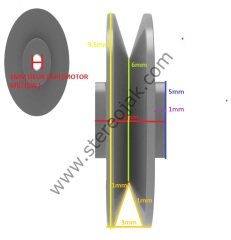 Motor Kasnak Makara (+-2mm Motor Mil'i , Motor Ucu İçindir.)