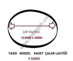 Y SERİSİ 75 x 3MM ( 75MM ENLİ LASTİK ) ( İKİYE KATLI UZUNLUĞU 118MM )