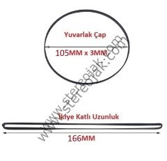 Y SERİSİ 105 x 3MM ( 105MM ENLİ LASTİK ) ( İKİYE KATLI 166MM )