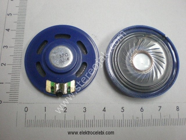 40mm 32 ohm  hoparlör   mavi