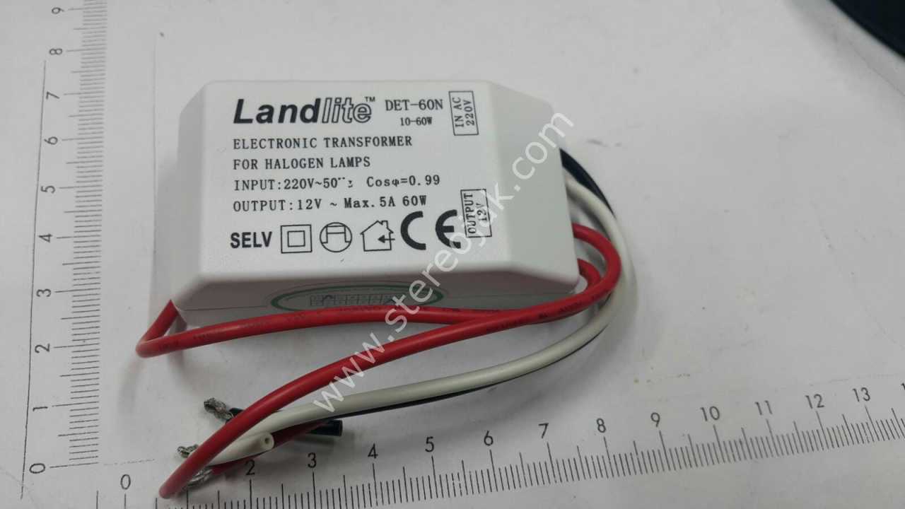 AC 12 VOLT HELOJEN LAMBA ADAPTÖRÜ  5AMPER 60 WATT