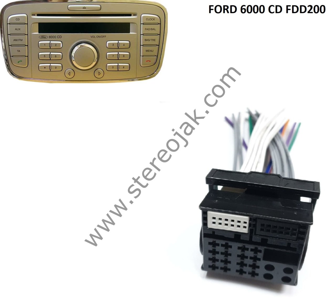 Ford 6000cd FDD200 Audio System   Teyp arka soketi