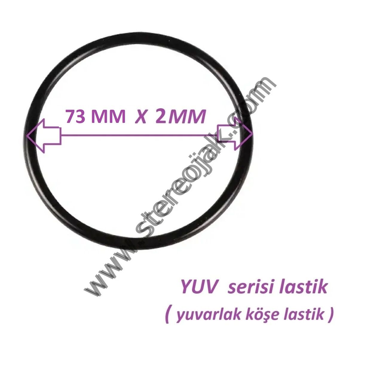 YUV 73X1.5MM ÇAP : 73MM X 1.5MM , İkiye Katlı 115MM Lastik