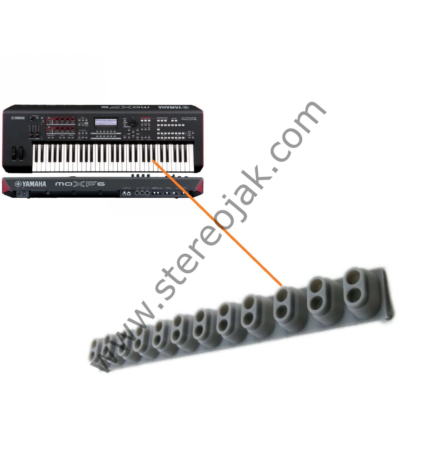 Yamaha MOXF6    PSR-A300 TYROS1 MOX6 MOXF6 PSR-E323 YPT-310 Uyumlu Tuş Lastiği    (  61 Tuşlu Synthesizer  )        1  OKTAV