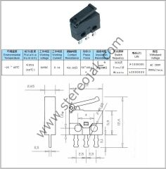 Mini Mandal Siviç , Mikro Switch Mini , Paletli Switch 1.SINIF