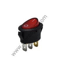 Kırmızı Işıklı Oval Anahtar 3 Pin ON-OFF Kaliteli