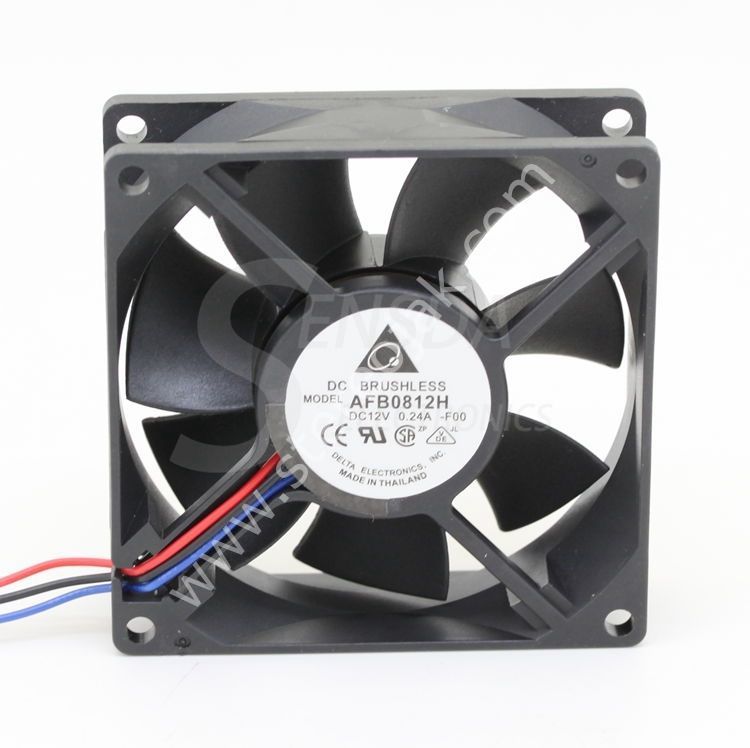 Delta AFB0812H -F00 8025 8cm 80mm DC 12V 0.24A 3-pin Axial Cooling Fan