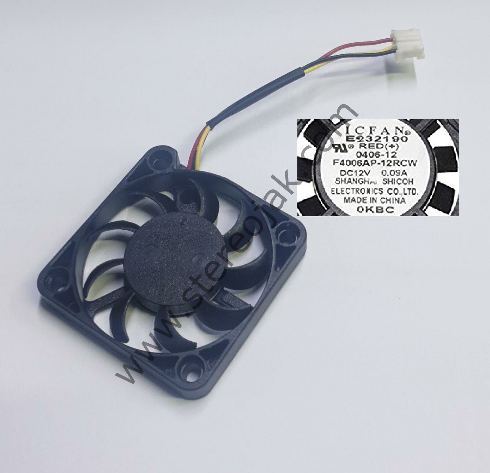 F4006AP-12RSV    DC 12V 0.09A    ICFAN RED(+)  MFAN