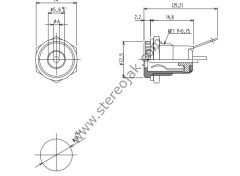 Pano Tipi , Sumon Sıkmalı , DC 2.1mm Şase , Metal 12mm , 1.Sınıf