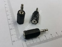 2.5mm dişi  stereo giriş    3.5mm  stereo erkek çıkış  çevirici konnektör