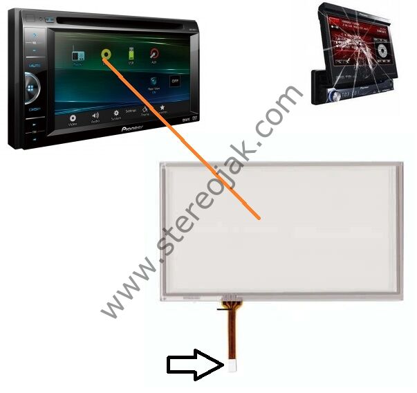 PIONEER AVH-X1650DVD DOUBLE DIN   DIŞ YÜZEK  DOKUNMATİK BÖLÜM