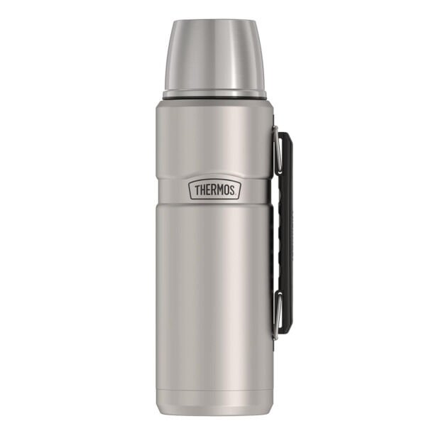 Thermos 1,2 Litre King Large Çelik Termos - Mat Gri