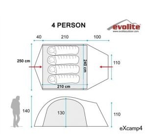 Evolite Excamp 4 Pro Çadır