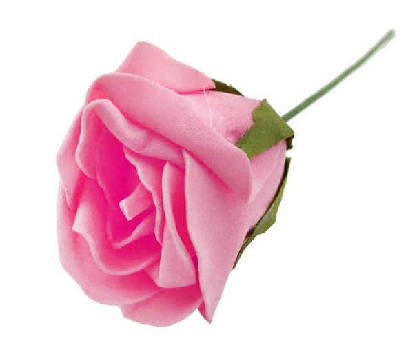 Големи размери Розова роза 5,5х6 см