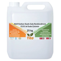 Bitkisel Karbon (Aktif Karbon) Siyahı Gıda Renklendiricisi E153 Jel Suda Çözünür 25 kg