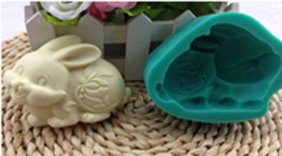 Silicone Rabbit Soap and Scented Stone Mold