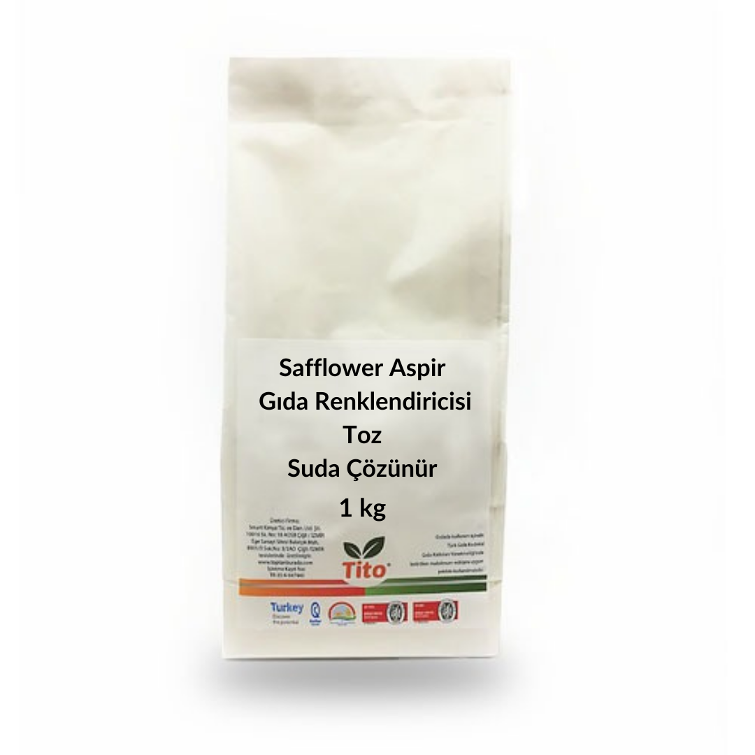 Safflower Aspir Gıda Renklendiricisi Toz Suda Çözünür 1 kg