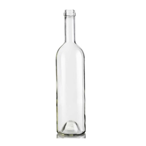בקבוק זכוכית שקוף ללא פקק 750 מ