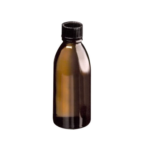 Бутилка за проби от кехлибарено стъкло с тясно гърло 500 ml
