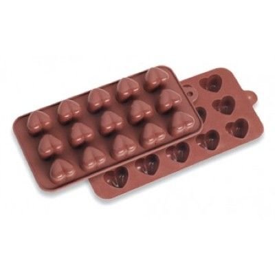 Küçük Kalp Silikon Kalıp Çikolata Sabun Kokulu Taş Mum Epoksi Kalıbı 15 Delikli
